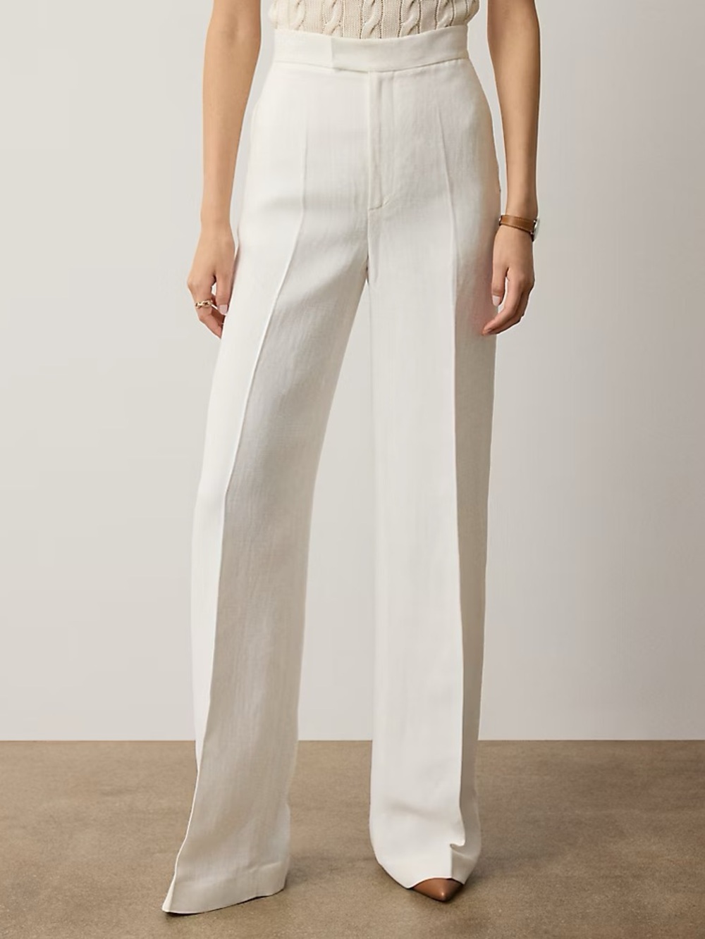 Ralph Lauren White Linen Pants- size 8